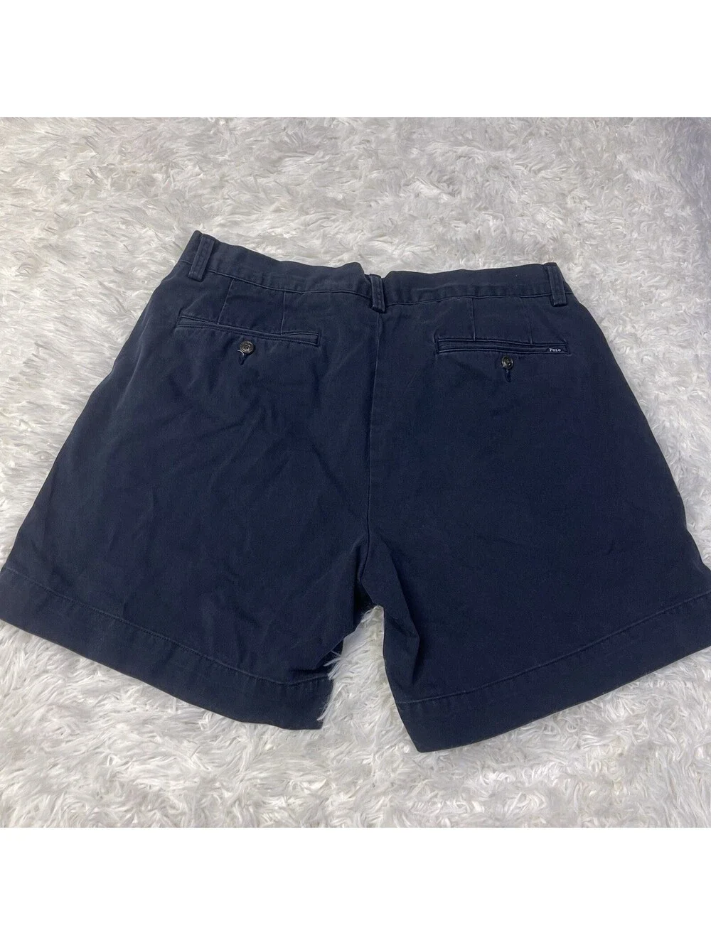 Polo Ralph Lauren Chino Shorts Mens 33 Navy Blue Classic Fit 6